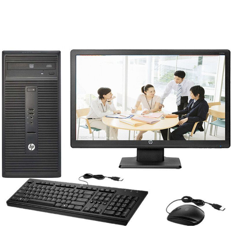 惠普(HP)ProDesk 285G2 MT A4-6300 商用办公台式机电脑 WIN7 A8-7600 4G 500G 带光驱 2G独显 单主机+18.5英寸显示器